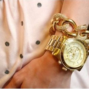 Michael Kors Oversized Gold Stainless St - Women | Color: Gold